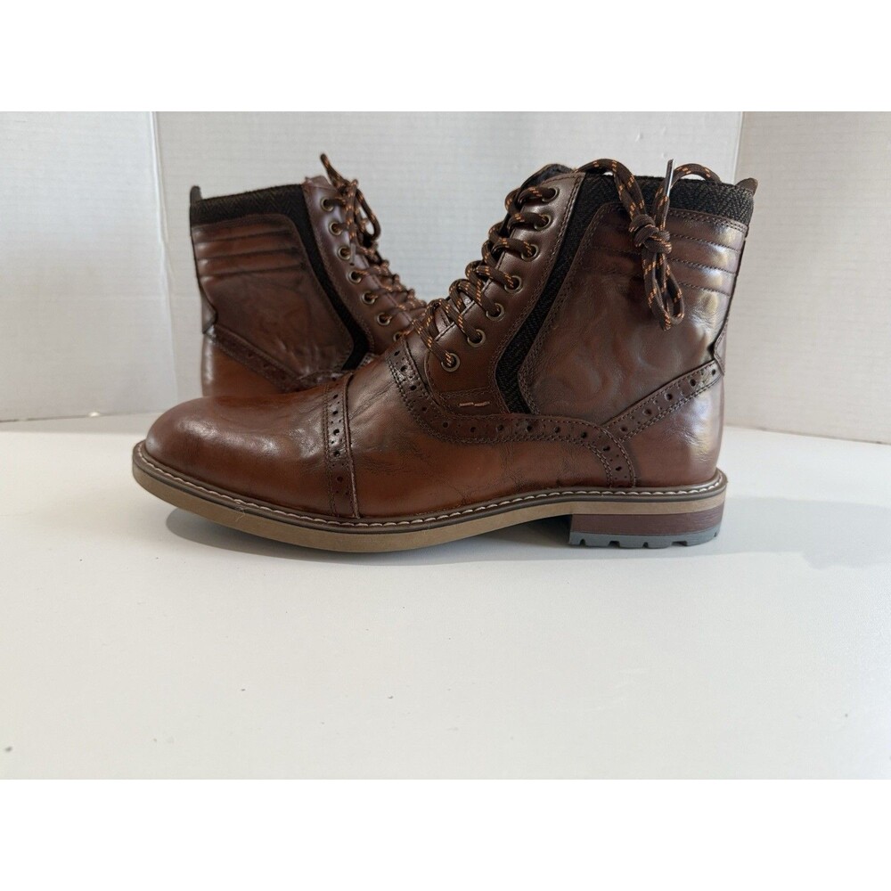 Arkbird Mens Chelsea Boots, Stylish and Comfort Leather Chukka Boots Zipper 10.5